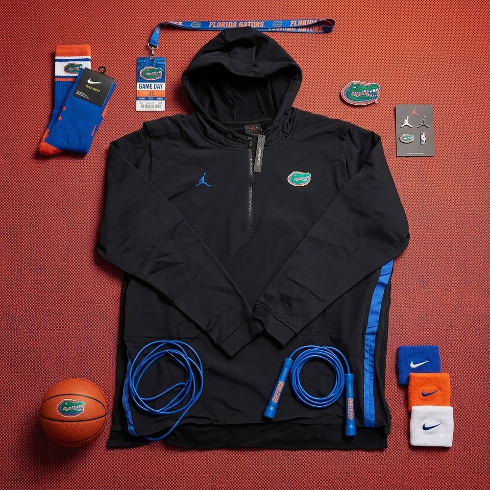 NWT Mens 3XL Jordan Florida Gators Therma Half Zip Hoodie Black AQ8917 PE
